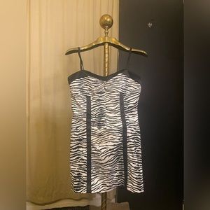 Vintage Y2K Guess Zebra Print Bodycon Dress